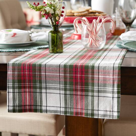 DII® 72" Christmas Plaid Table Runner